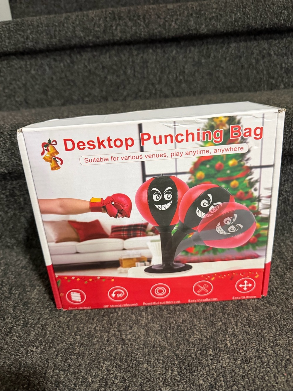 Desktop Punching Bag for Kids - Red